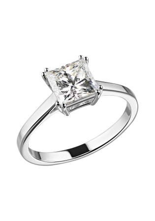 Кольцо HRD Antwerp Princess Diamond 1,54 ct I/IF