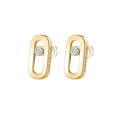 Пусеты Messika Yellow Gold Move Uno Stud Earrings 12305-PG